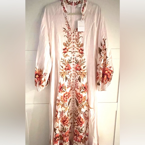 💐 Zimmermann Vacay Billow belted  floral linen maxi dress 💐 - Picture 10 of 16